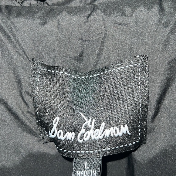 Sam Edelman black puffer trench jacket, FLAW - Picture 7 of 8
